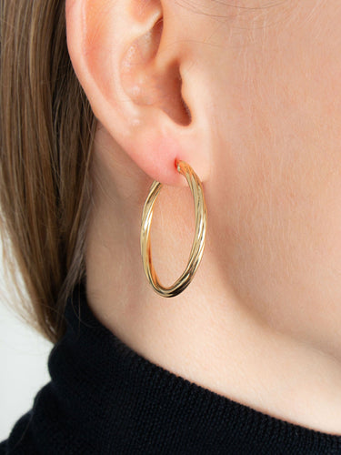 Boucles d'oreilles BOUCLES D'OREILLES "CREOLES TORSADE" 58 Facettes BO/130049