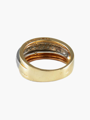 Bague 57 BAGUE MODERNE "CARVEN" OR 58 Facettes BO/130062