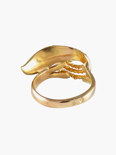 Bague 52 BAGUE "FEUILLE" OR & DIAMANTS 58 Facettes BO/120044