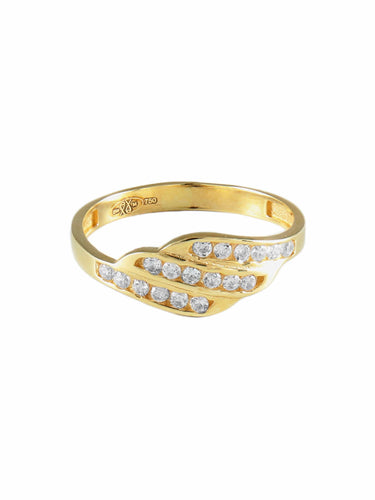 Bague 54 BAGUE "WAVE" OR JAUNE 58 Facettes AL151E