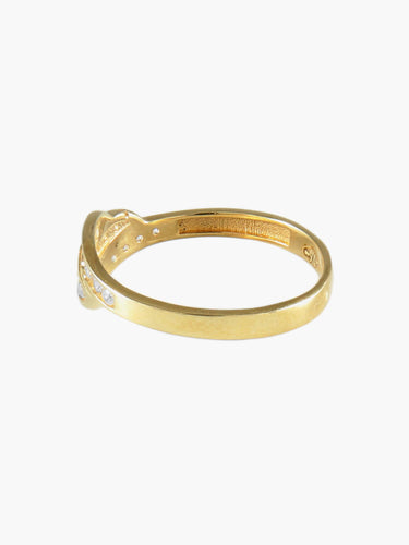 Bague 54 BAGUE "WAVE" OR JAUNE 58 Facettes AL151E