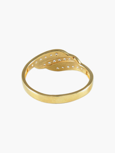 Bague 54 BAGUE "WAVE" OR JAUNE 58 Facettes AL151E