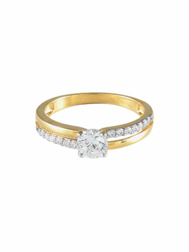 Bague 53 BAGUE SOLITAIRE FIANÇAILLES OR 58 Facettes SO259