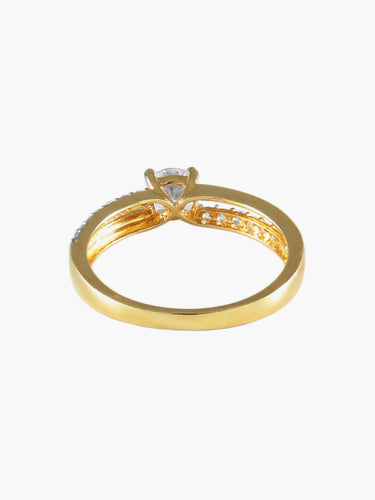 Bague 53 BAGUE SOLITAIRE FIANÇAILLES OR 58 Facettes SO259