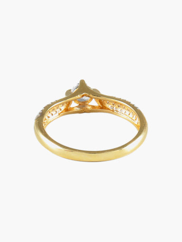 Bague 53 BAGUE FIANÇAILLES OR 58 Facettes SO294