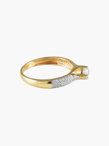 Bague 53 BAGUE FIANÇAILLES OR 58 Facettes SO294