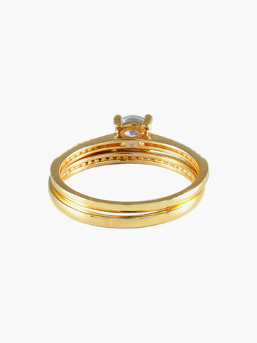 Bague 54 DUO ALLIANCES OR 58 Facettes SO305D