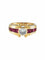 Bague BAGUE VINTAGE RUBIS & DIAMANTS 58 Facettes BO/130003