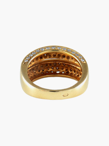 Bague 53 BAGUE OR JAUNE ET DIAMANTS 58 Facettes BO/130007