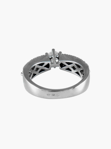 Bague 50 BAGUE SOLITAIRE OR BLANC & DIAMANTS 58 Facettes BO/130067