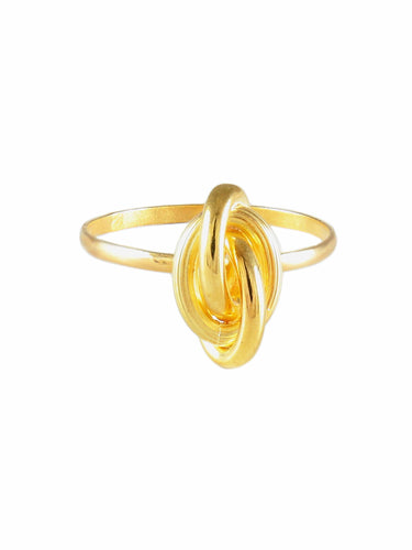 Bague 55 BAGUE "NŒUD" OR JAUNE 58 Facettes BG1625