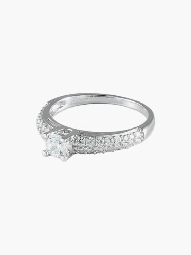 Bague 54 BAGUE ALLIANCE OR BLANC 58 Facettes SO258