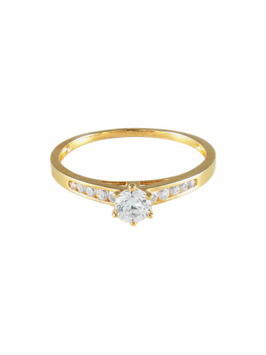 Bague 52 BAGUE SOLITAIRE OR JAUNE 58 Facettes SO240