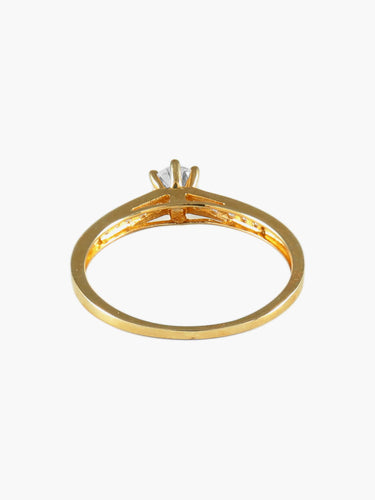 Bague 52 BAGUE SOLITAIRE OR JAUNE 58 Facettes SO240