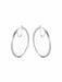 Earrings MODERN WHITE GOLD “CREOLE” EARRINGS 58 Facettes BO2393W