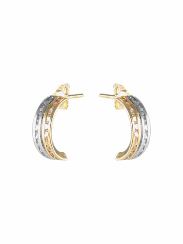 Boucles d'oreilles BOUCLES D’OREILLES "DEMI-CREOLES " DEUX ORS 58 Facettes BO2353