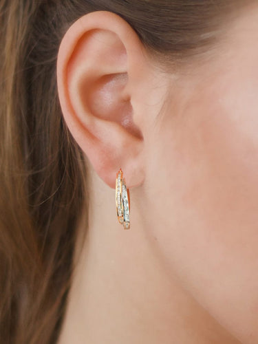 Boucles d'oreilles BOUCLES D’OREILLES "CREOLES" DEUX ORS 58 Facettes BO2258