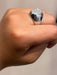 White Gold Diamond Signet Ring Ring 58 Facettes