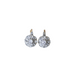 Earrings Leverback earrings Yellow gold Platinum Diamonds 58 Facettes