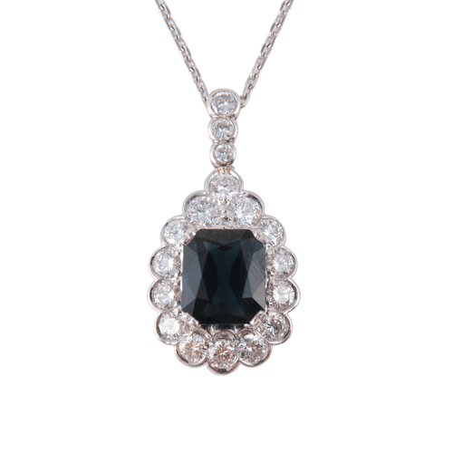 Collier Collier Saphir et Diamants Or blanc 58 Facettes