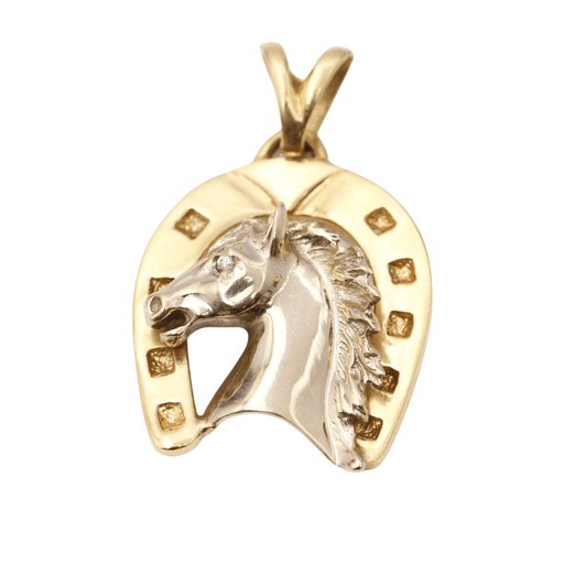 Pendentif Fer à cheval en or 18 carats avec pendentif cheval 58 Facettes E359872