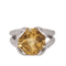 Bague 53.5 Bague en Or blanc, Citrine et Diamants 58 Facettes 31443