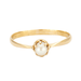 Ring 49.5 Ring in Yellow Gold, white pearl 58 Facettes