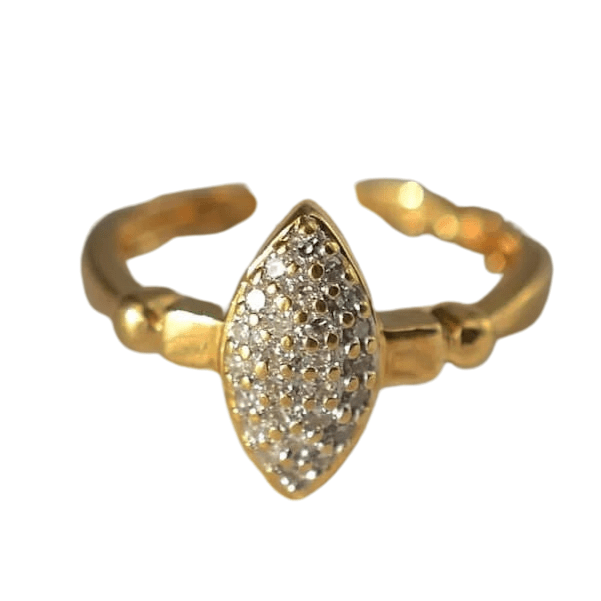 Bague Marquise pavage Diamants 58 Facettes Ref1843