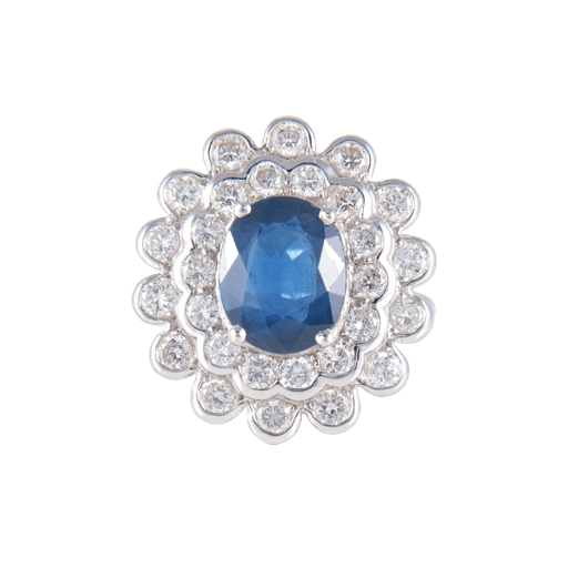 Bague Bague Marguerite Saphir Diamants 58 Facettes 1