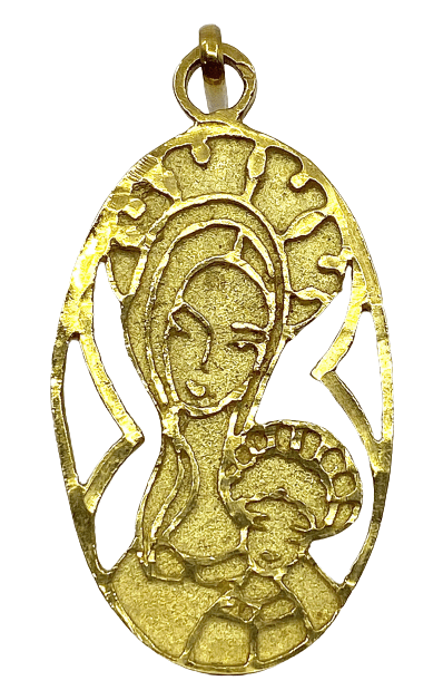 Pendentif Médaille  Vierge et Jésus 58 Facettes