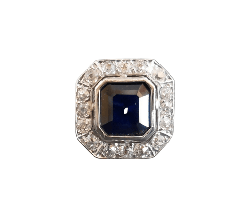 Bague 50.5 Bague Art Deco, saphir & diamants 58 Facettes
