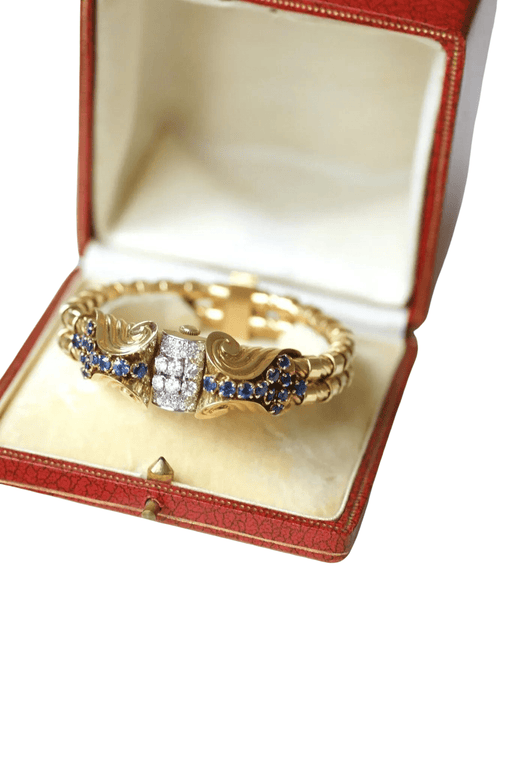 Montre Montre bracelet Verger Frères saphirs diamants 58 Facettes