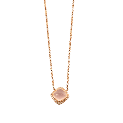 Collier FRED – Collier PAIN DE SUCRE Quartz rose 58 Facettes
