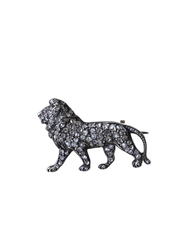 Broche Broche Lion diamants 58 Facettes