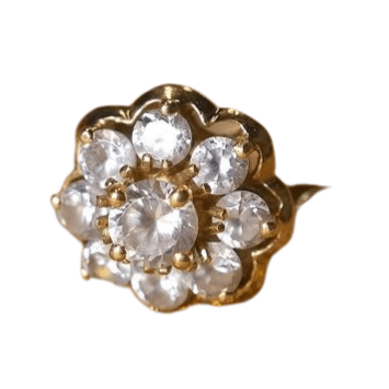 Bague Marguerite Or jaune Oxydes 58 Facettes Ref1797