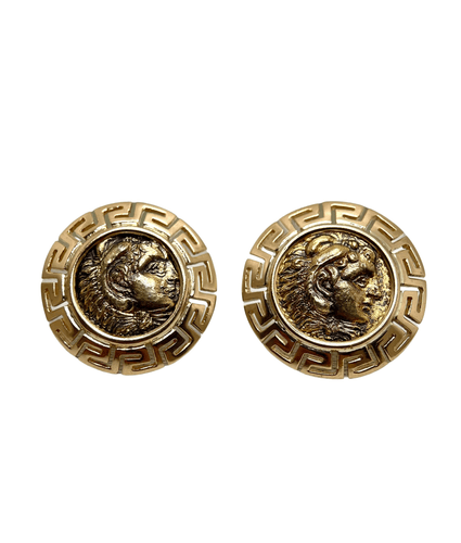 Boucles d'oreilles Boucles d’oreilles Vintage en Or et Pièce ancienne dans le goût de Bulgari 58 Facettes 0