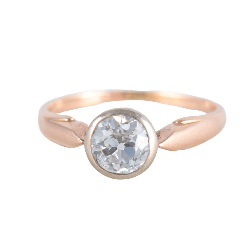 Bague 51 Bague Solitaire serti clos taille ancienne 58 Facettes 220383