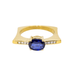 Ring 55 KLASH ring in yellow gold, sapphire and diamonds 58 Facettes D360264JE
