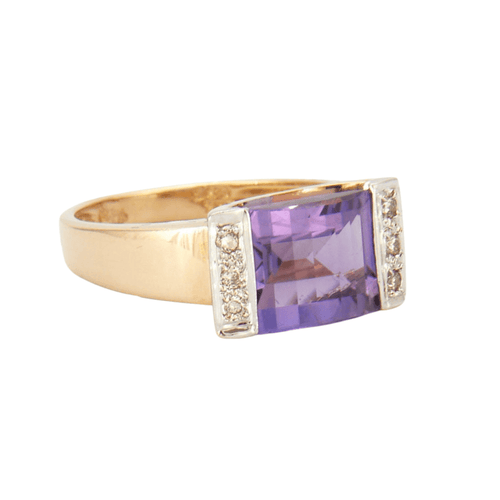 Bague 55 Bague en Or jaune, Améthyste 58 Facettes