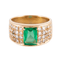 Bague 47 Bague Emeraude pavage Diamants 58 Facettes
