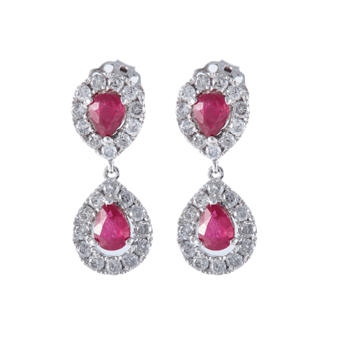 Boucles d'oreilles Boucles d'oreilles Rubis Diamants 58 Facettes 1