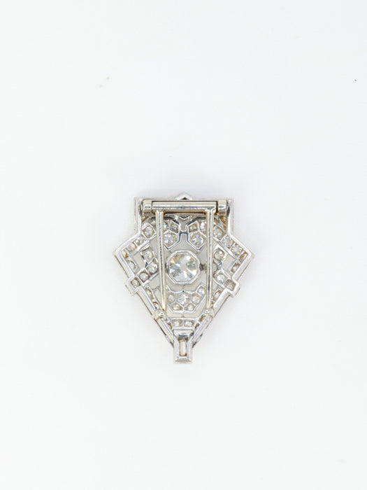 Broche Broche Art-Déco diamants 58 Facettes 665