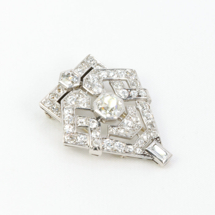 Broche Broche Art-Déco diamants 58 Facettes 665