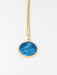 Pendant Medal pendant in gold and blue enamel 58 Facettes 304