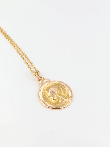 Pendentif Médaille Art nouveau en or jaune 58 Facettes 557