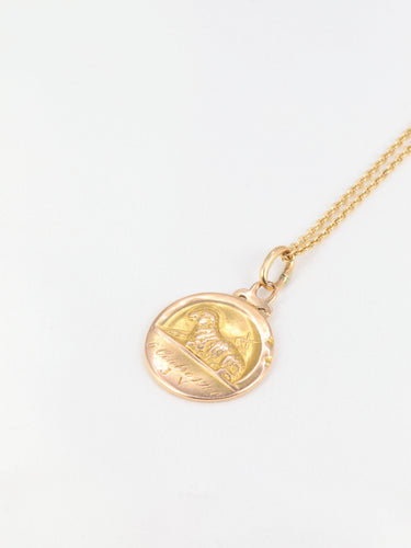 Pendentif Médaille Art nouveau en or jaune 58 Facettes 557