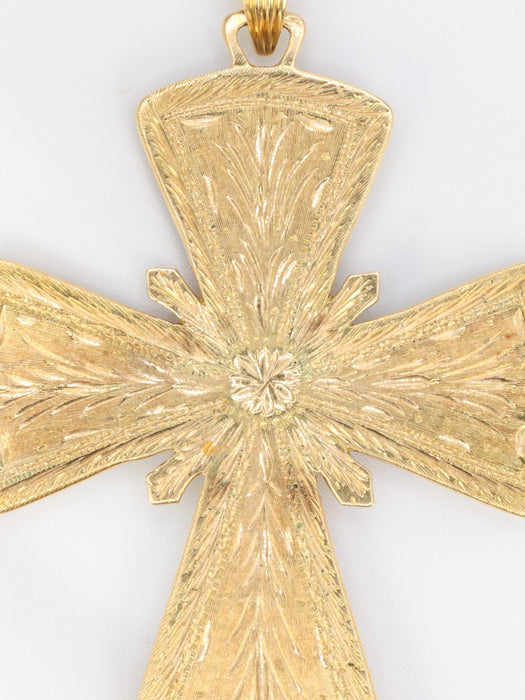 Pendentif Pendentif croix en or, émail et saphirs 58 Facettes 519