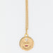Augis pendant - Gold love medal, Synthetic rubies 58 Facettes 682