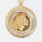 Pendentif Médaille vintage en or jaune et blanc 58 Facettes 672