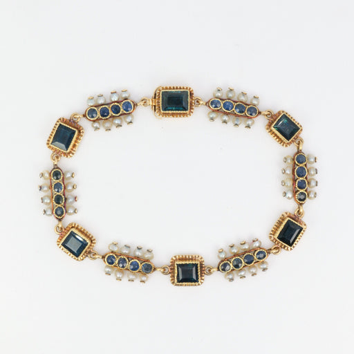 Bracelet Bracelet en or, saphirs et perles fines 58 Facettes 286